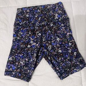 Lululemon biker shorts in flower burst multi